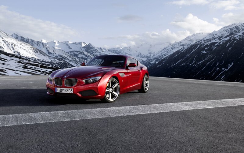 Red BMW Concept Car — Dramatic, Winter
