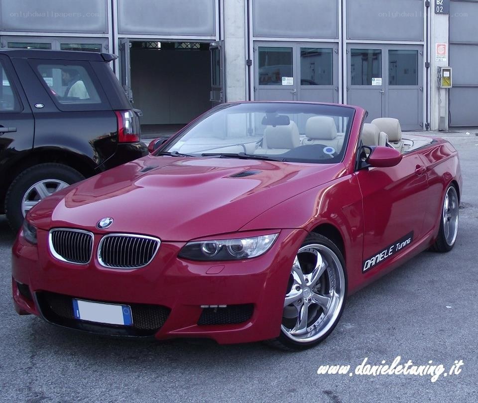 red bmw convertible car