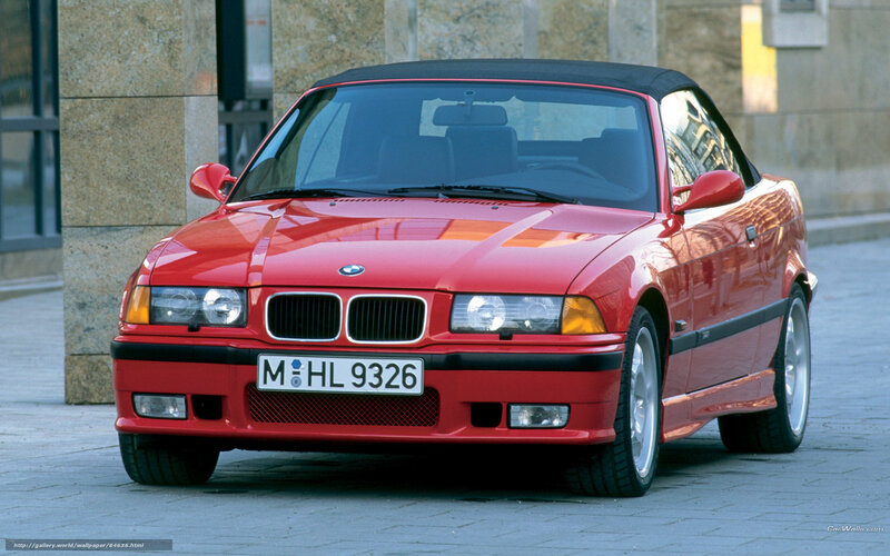 Red BMW convertible car