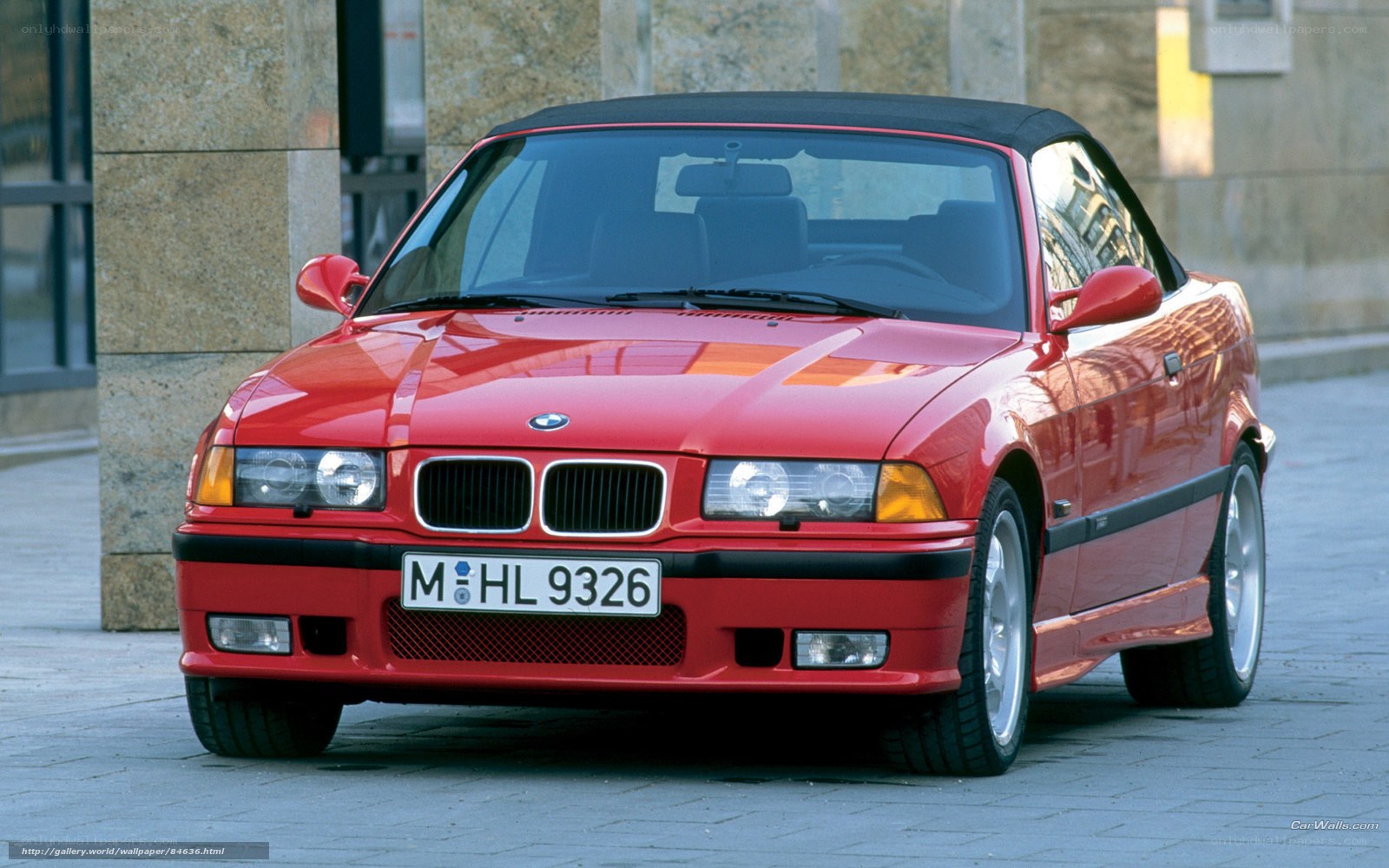 Red BMW convertible car