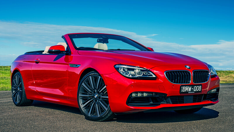 Red BMW convertible sports car