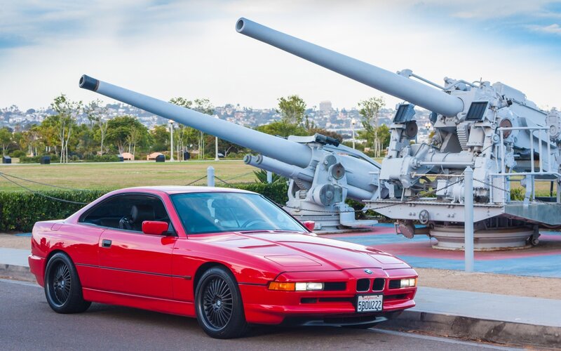 Red Bmw Coupe — Calm, Afternoon, Photograph