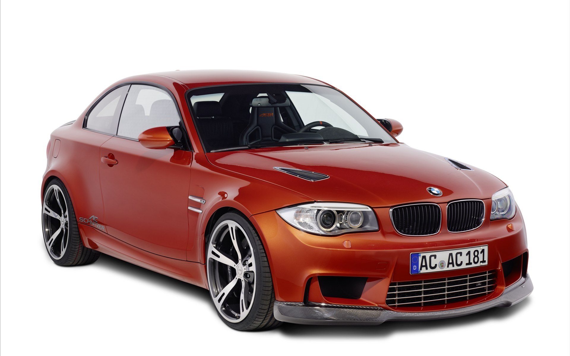 red bmw coupe car