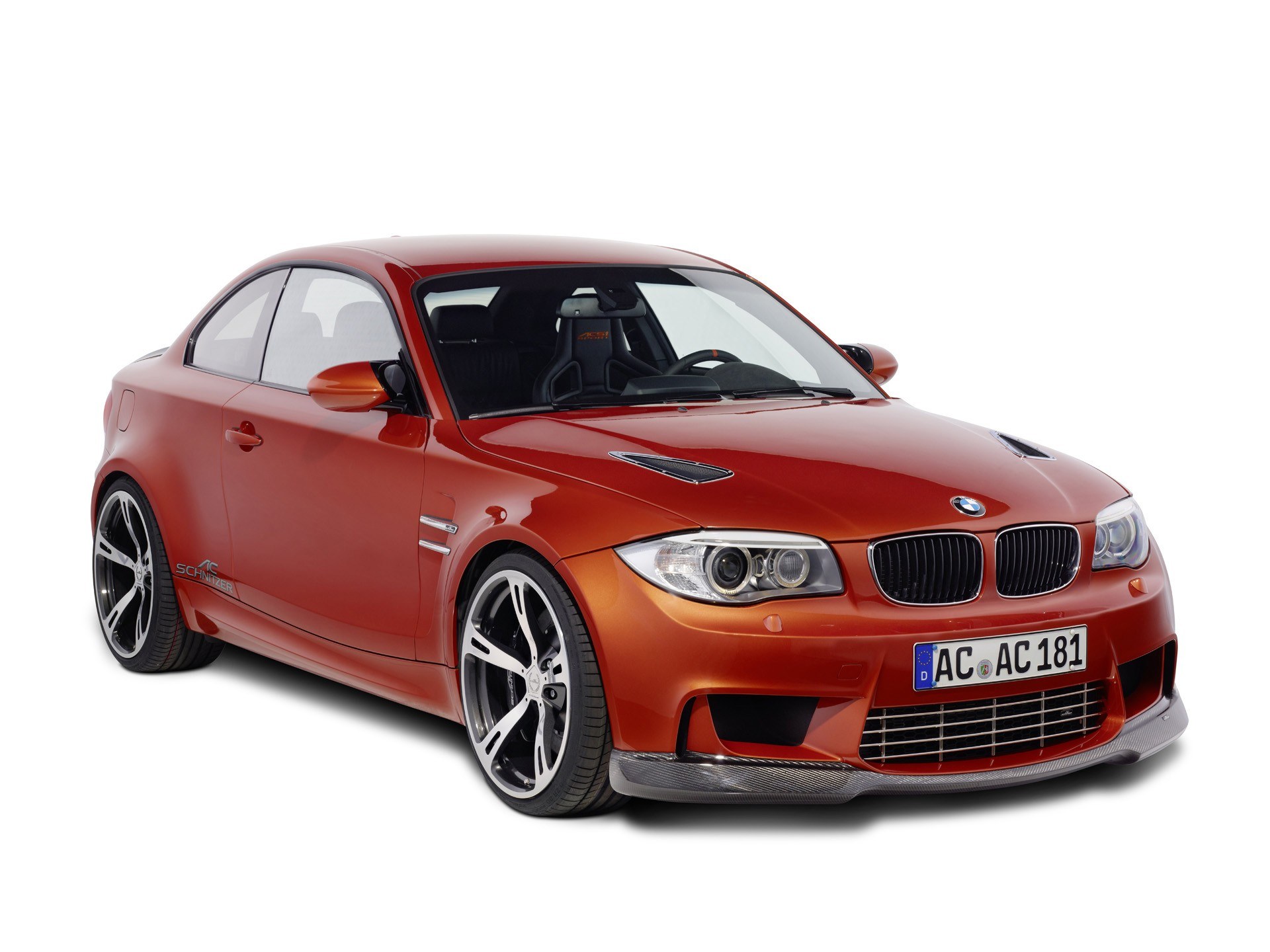 red bmw coupe car