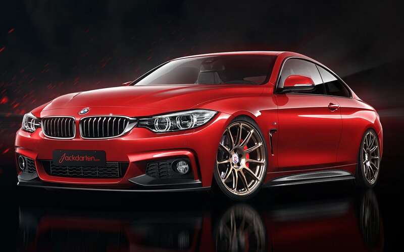 Red BMW coupe car