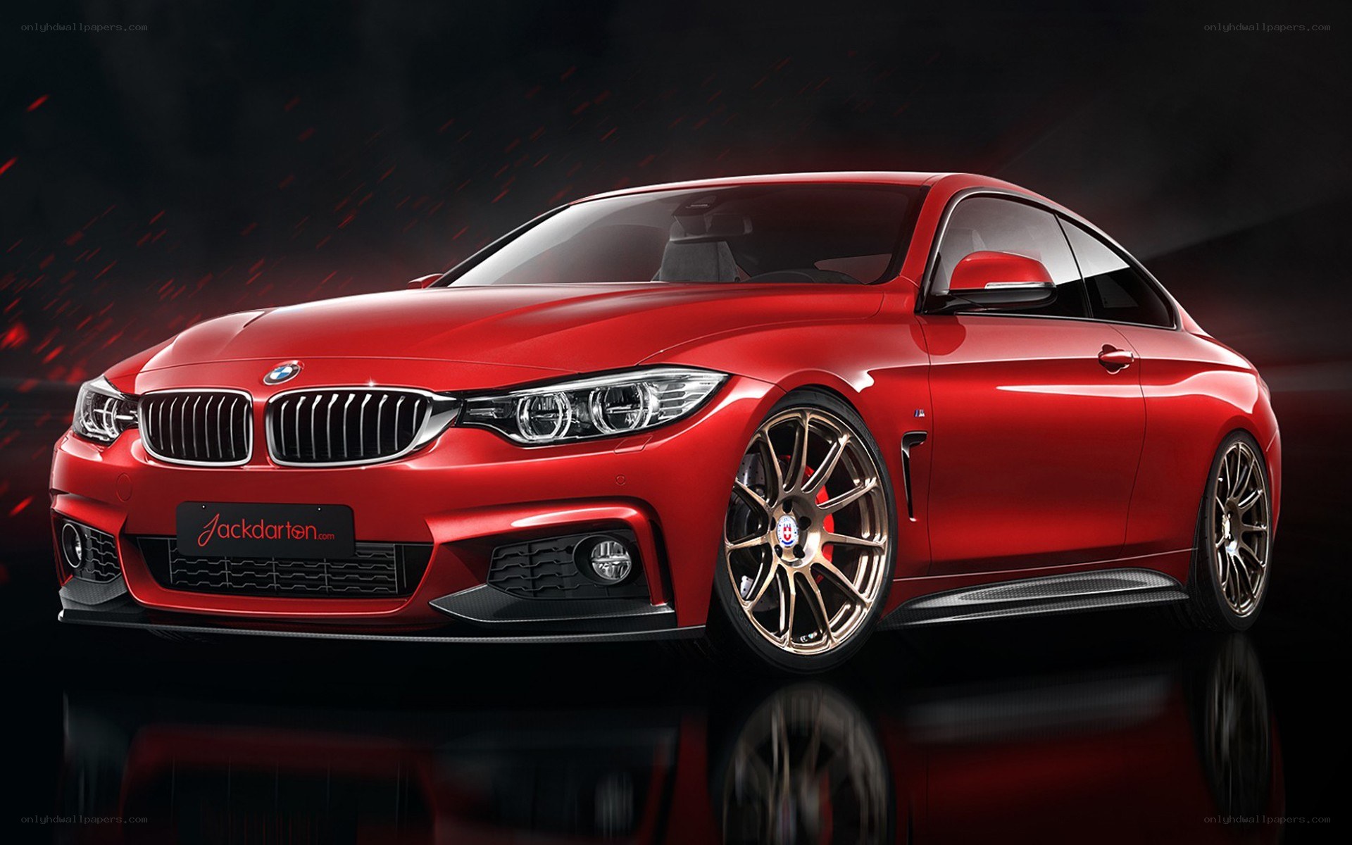 Red BMW coupe car
