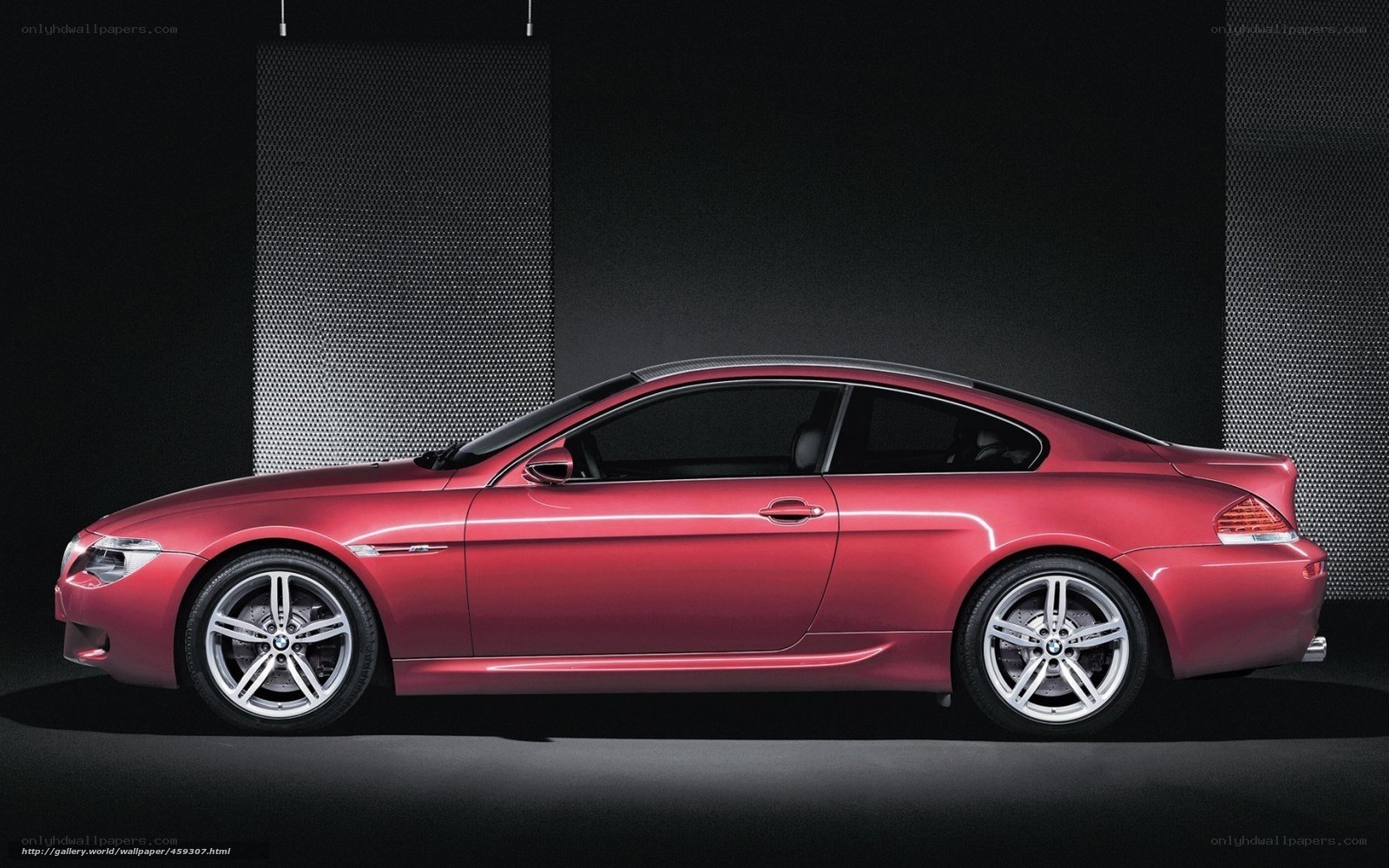 red bmw coupe car