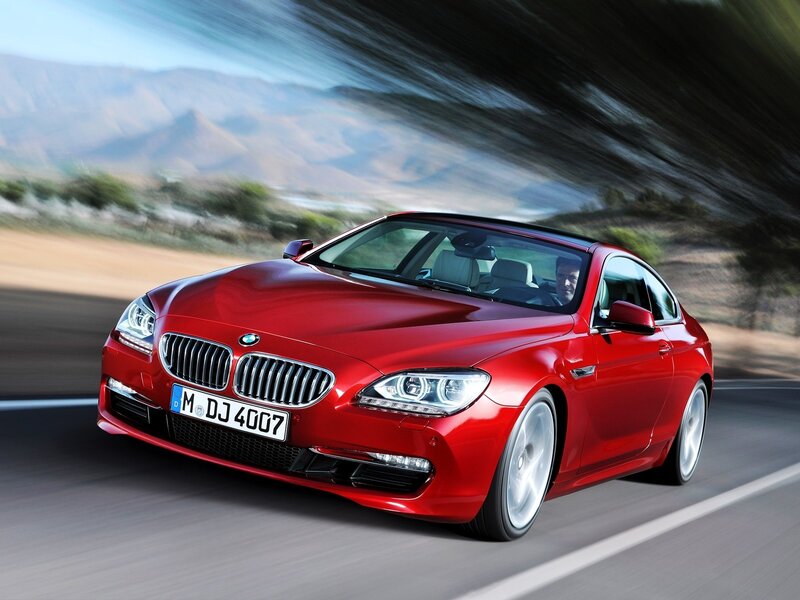 Red Bmw Coupe — Dynamic, Afternoon, Photograph, Car, Road, Mountains, Black
