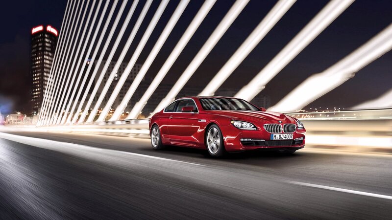 Red BMW Coupe — Dynamic, Night