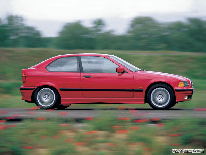 Red BMW Coupe — Dynamic, Photograph, Car, Road