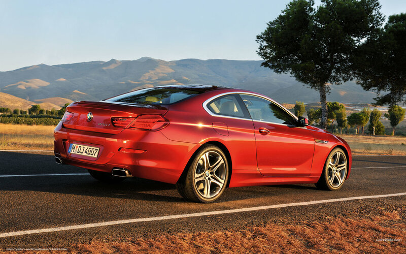 Red BMW Coupe — Serene, Afternoon, Photograph, Car, Road