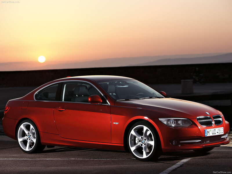 Red Bmw Coupe — Serene, Sunset