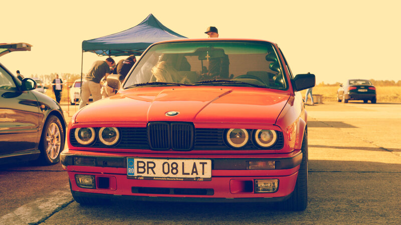 Red Bmw E30 — Outdoor