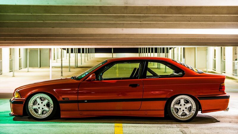 red bmw e36 coupe