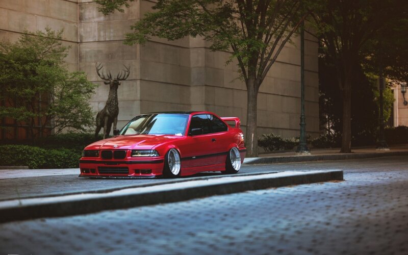 Red Bmw E36 Coupe — Dramatic