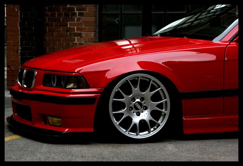 red bmw e36 coupe