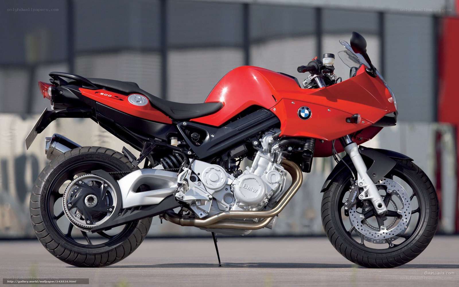 Red BMW F800S motorcycle