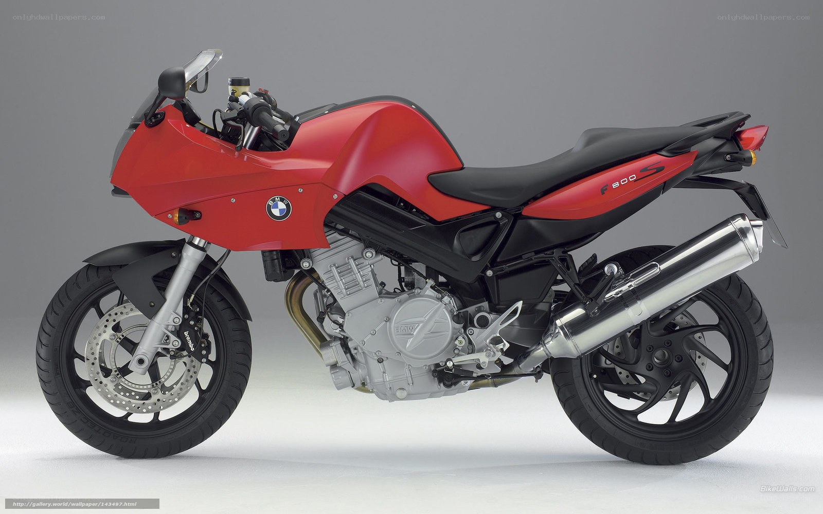 Red BMW F800S motorcycle