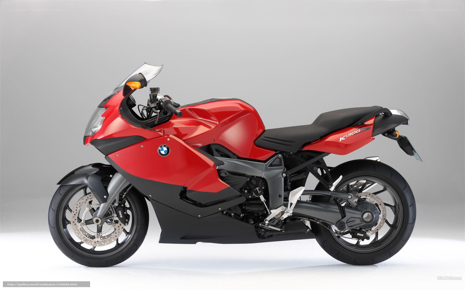 Red BMW K1300 motorcycle