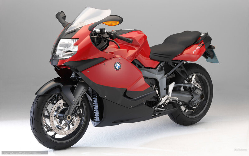 Red BMW K1300 motorcycle