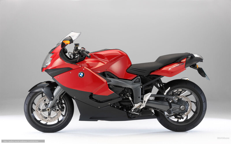 Red BMW K1300S Motorcycle — Neutral