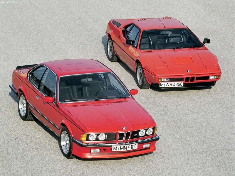 Red BMW M1 and E24