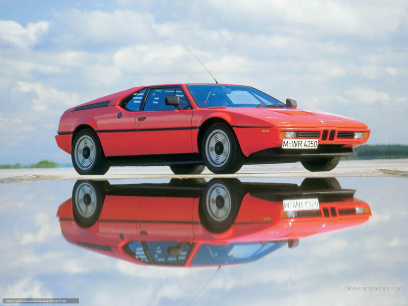 Red BMW M1 sports car