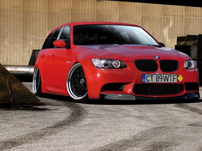 Red BMW M3 Car — Dramatic, Afternoon