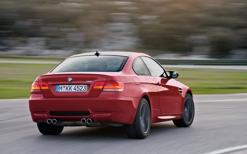 Red BMW M3 Car — Dynamic, Photograph, Road, Tire