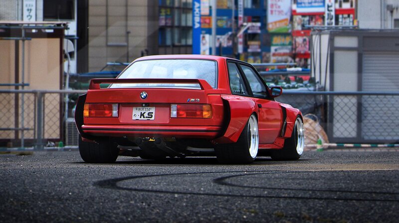 Red BMW M3 Car — Urban