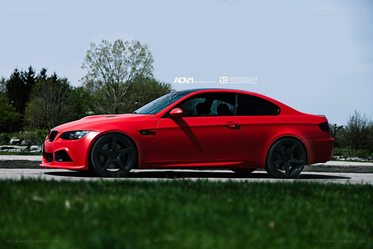 Red BMW M3 coupe
