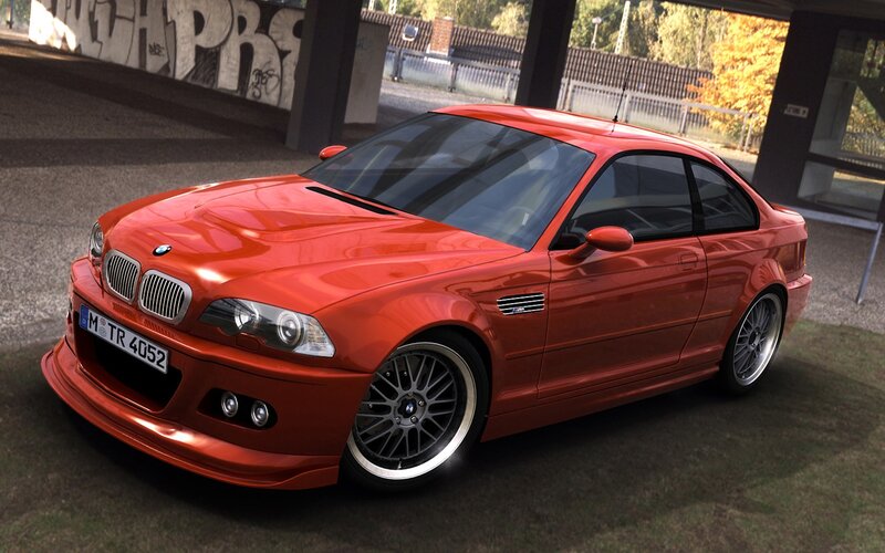 Red BMW M3 Coupe — Calm, Autumn