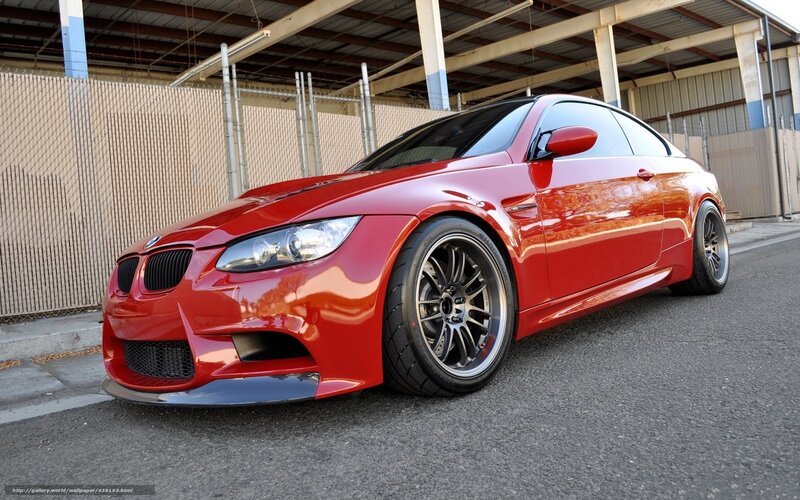 Red BMW M3 Coupe — Dramatic, Afternoon, Photograph, Car, Wheel