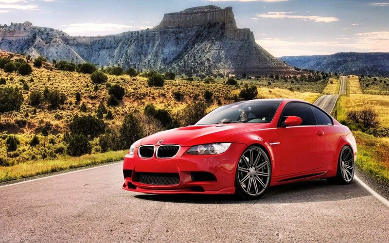 Red Bmw M3 Coupe — Dramatic, Afternoon