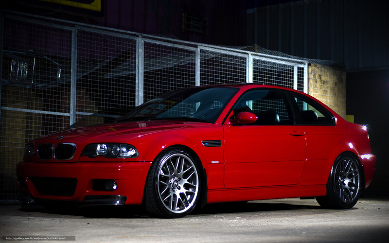 Red Bmw M3 Coupe — Dramatic, Night