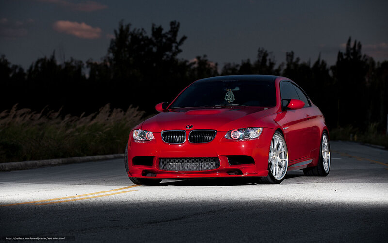Red Bmw M3 Coupe — Dramatic, Sunset
