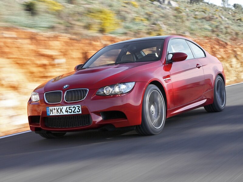 Red Bmw M3 Coupe — Dynamic, Afternoon, Photograph, Car, Road, Hill