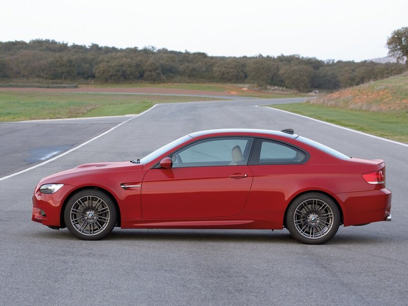 red bmw m3 coupe on track