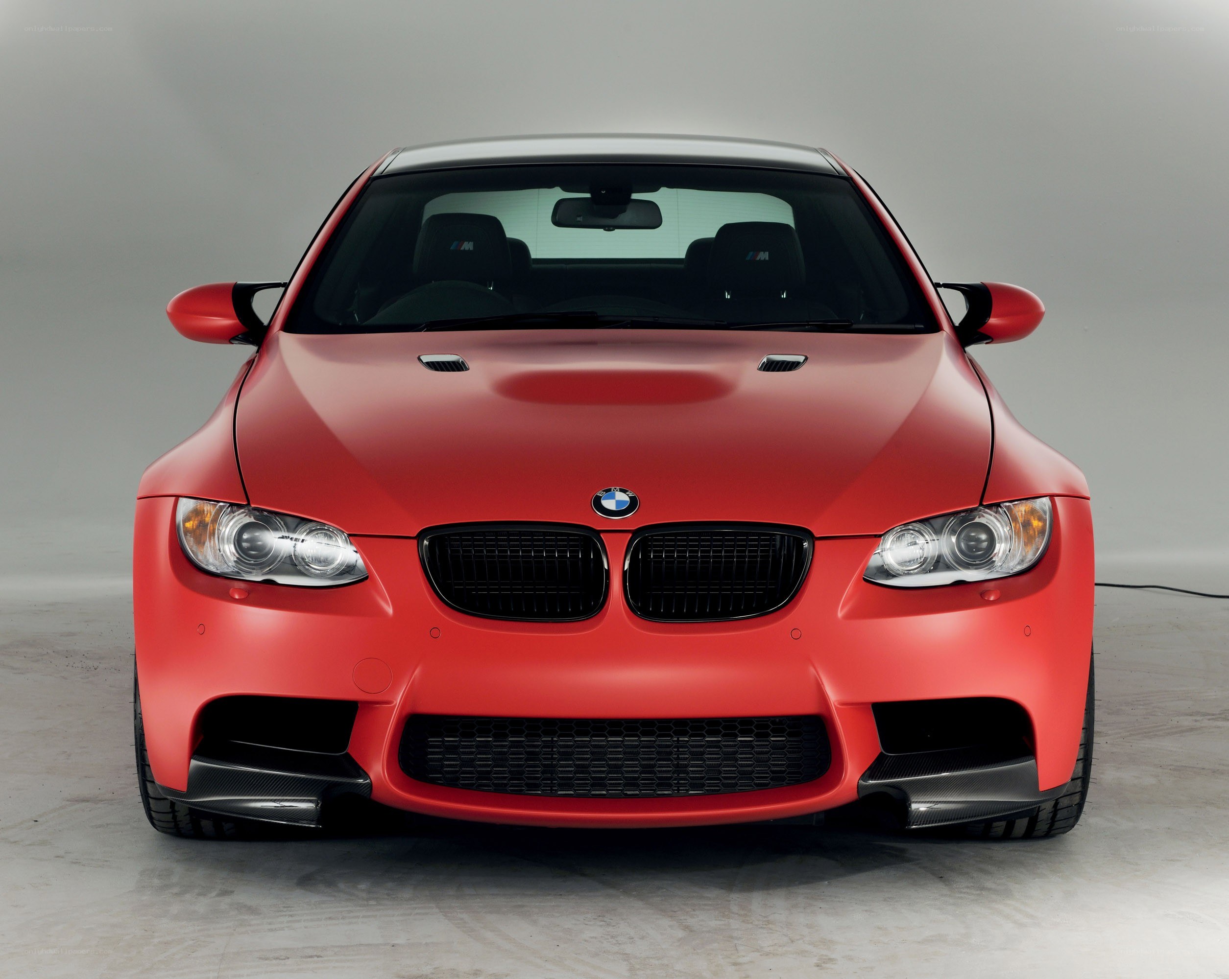 Red BMW M3 front view