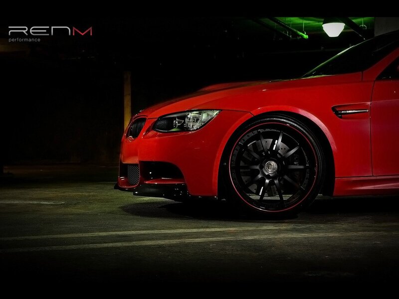 red bmw m3 in garage