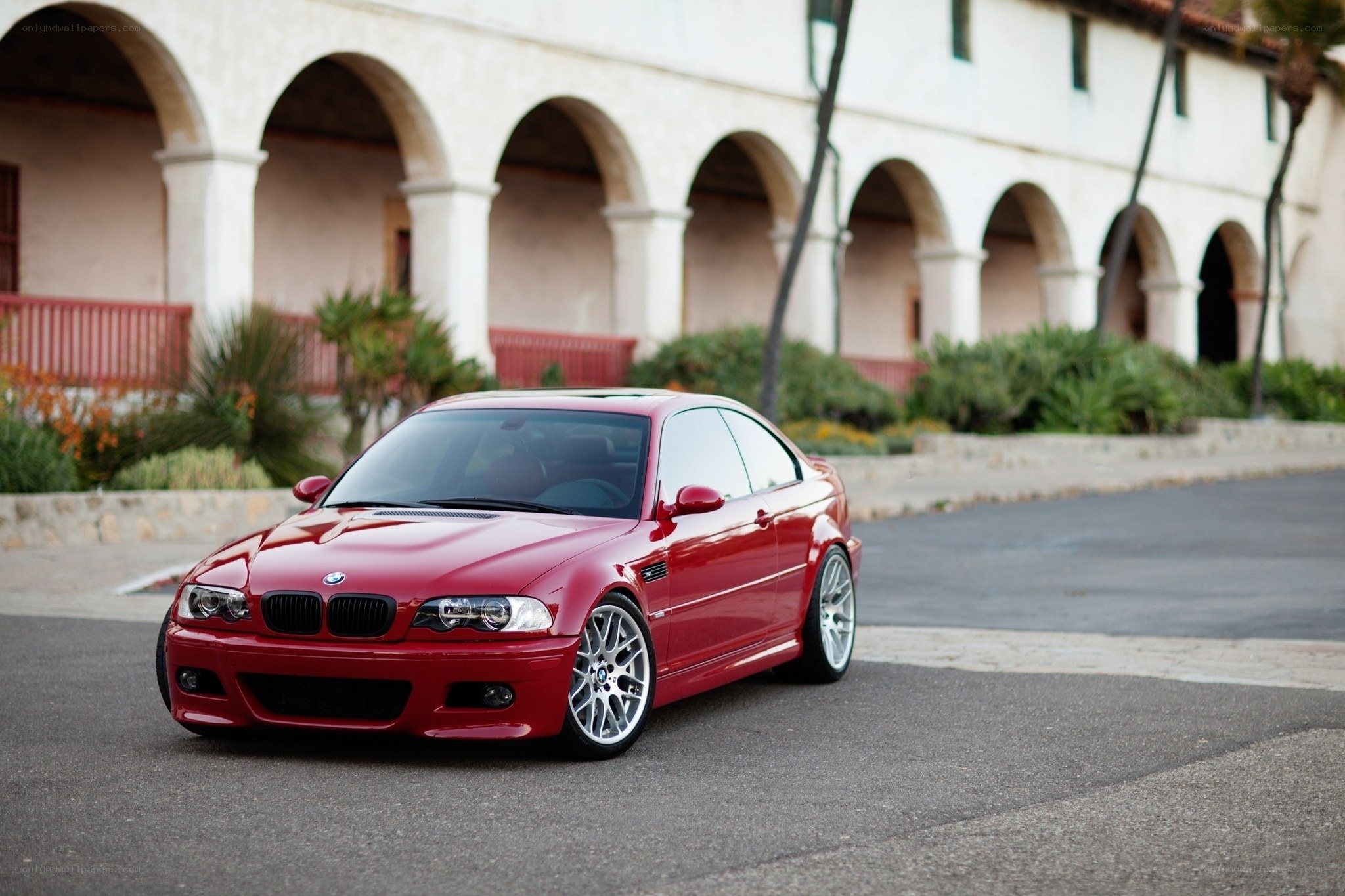 Red BMW M3 on a street