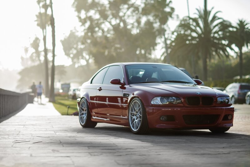 Red BMW M3 on a sunny day