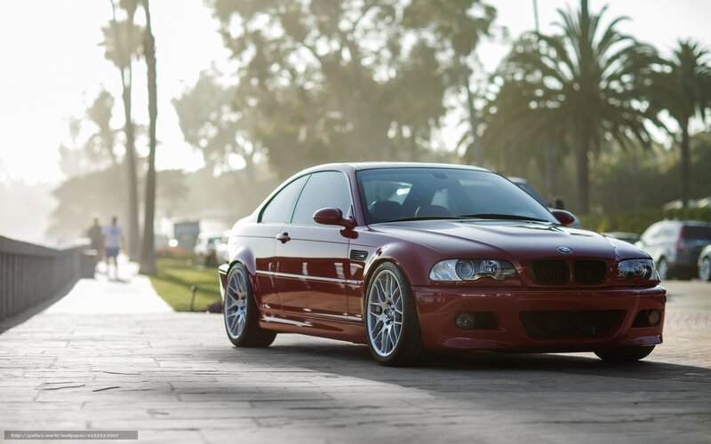 Red BMW M3 on a sunny day