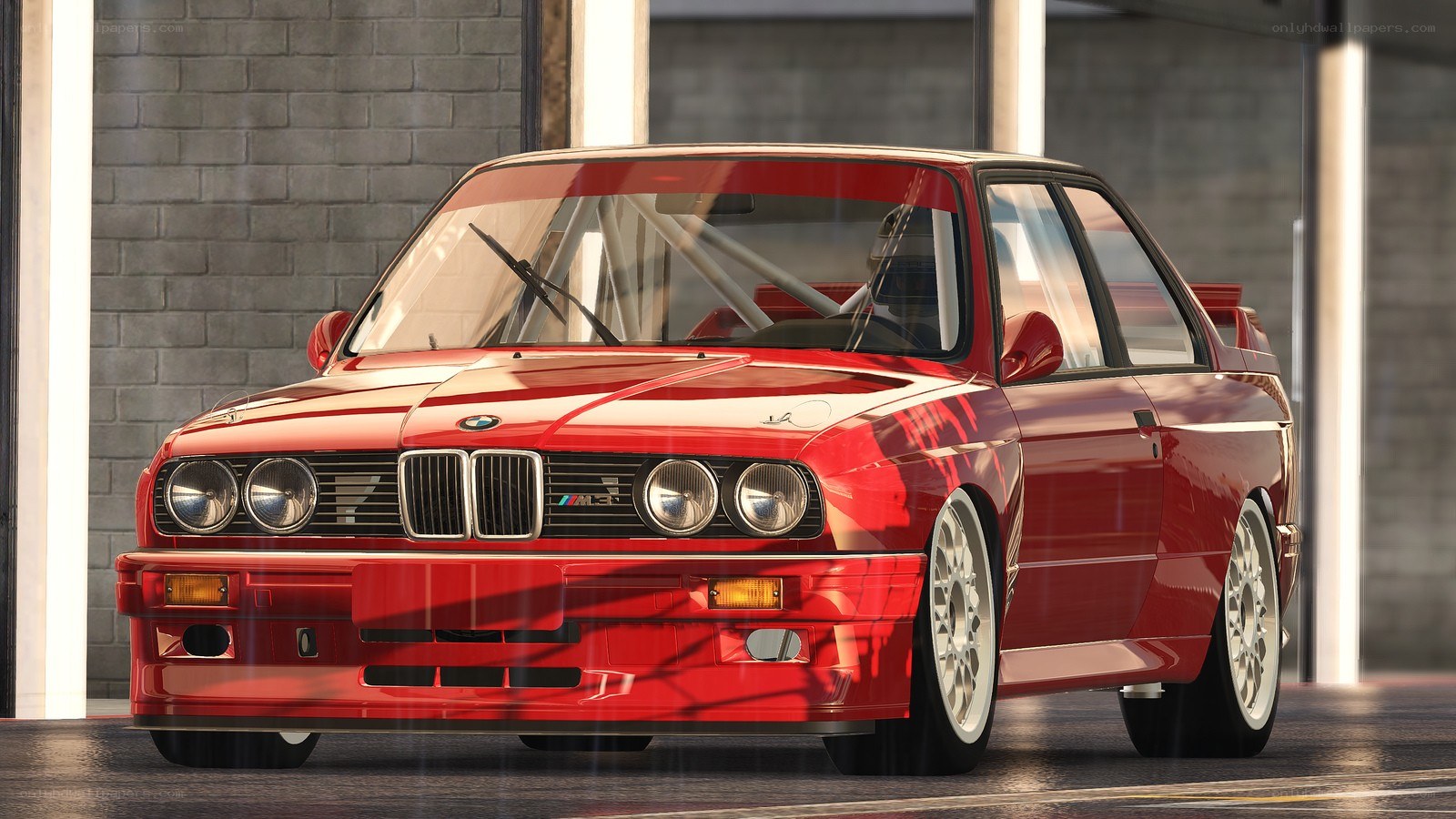 Red BMW M3 race car
