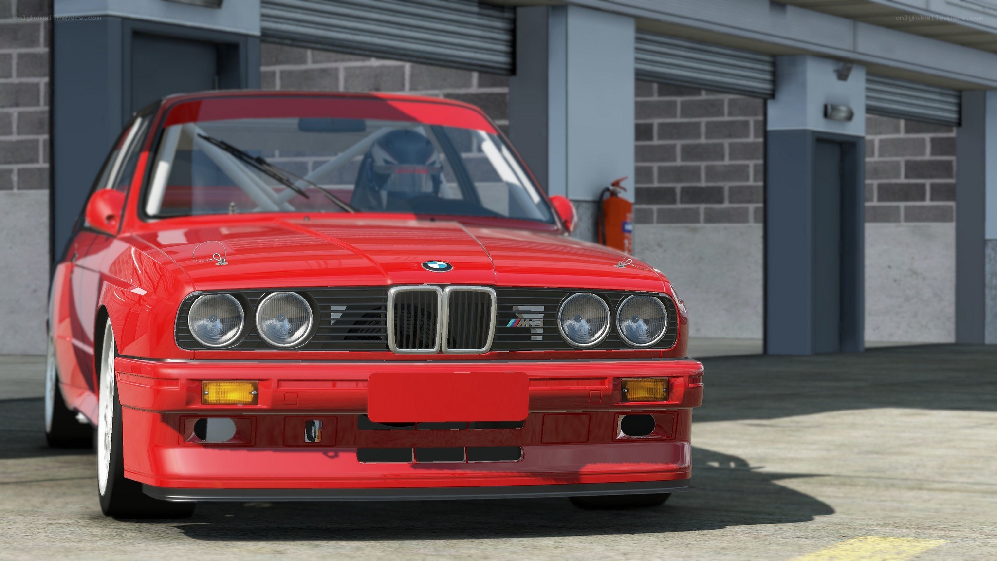 Red BMW M3 race car