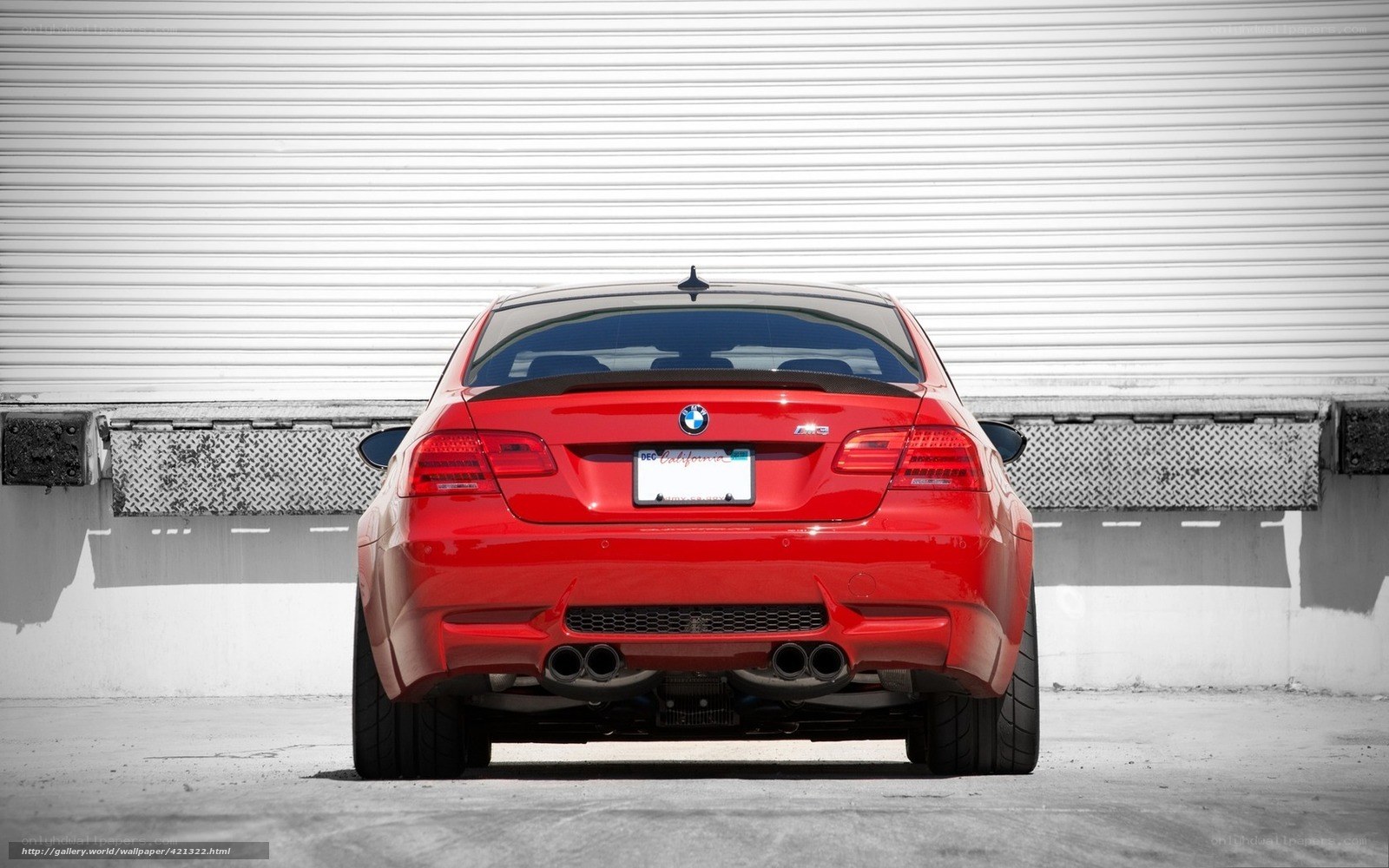 red bmw m3 rear view