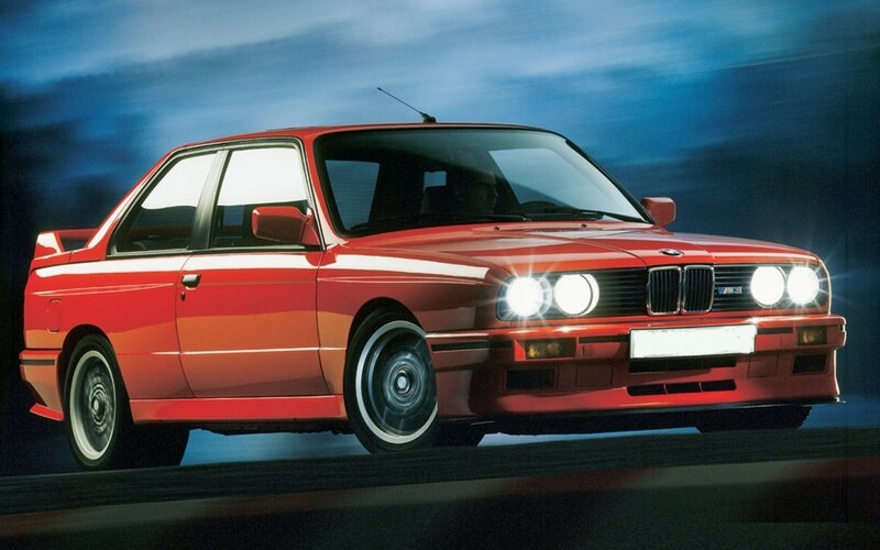 Red BMW M3 sports car