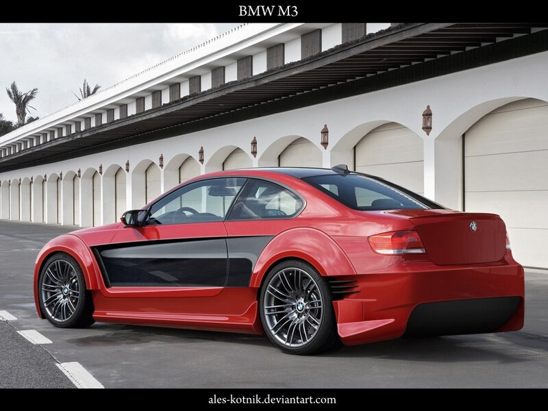Red BMW M3 sports car