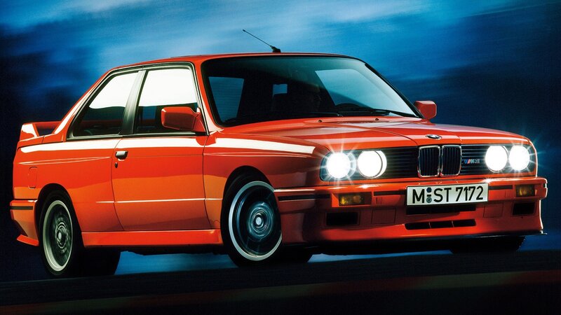 Red BMW M3 sports car