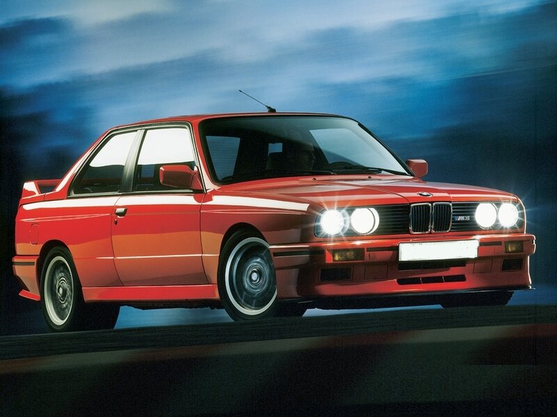 Red BMW M3 sports car